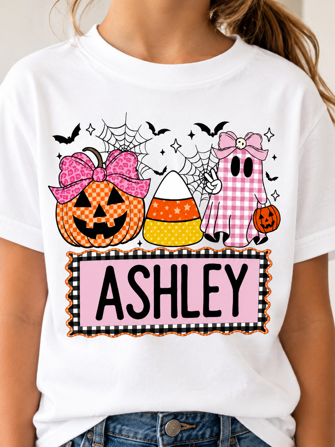 Little Roo Personalized Pink Halloween Tee