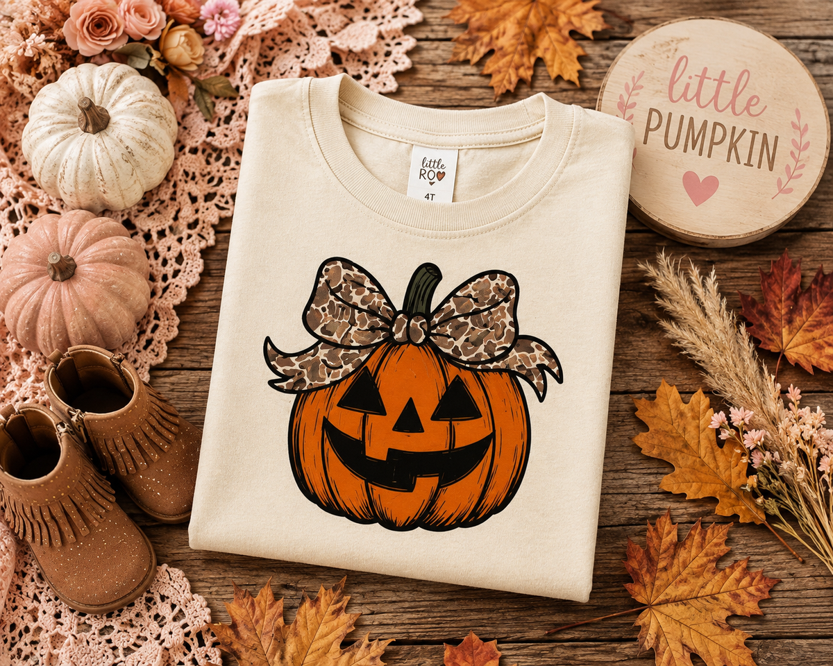 Camo Pumpkin Girls Halloween Tee