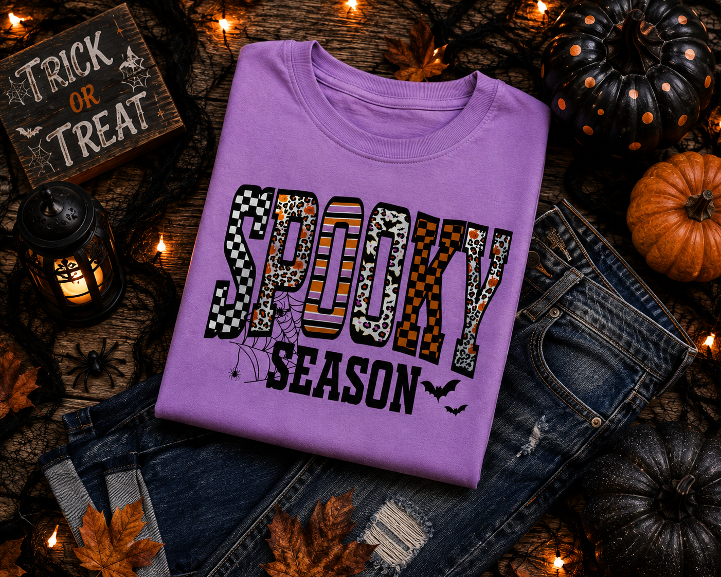 Spooky Season Halloween Graphic Tee - Comfort Colors