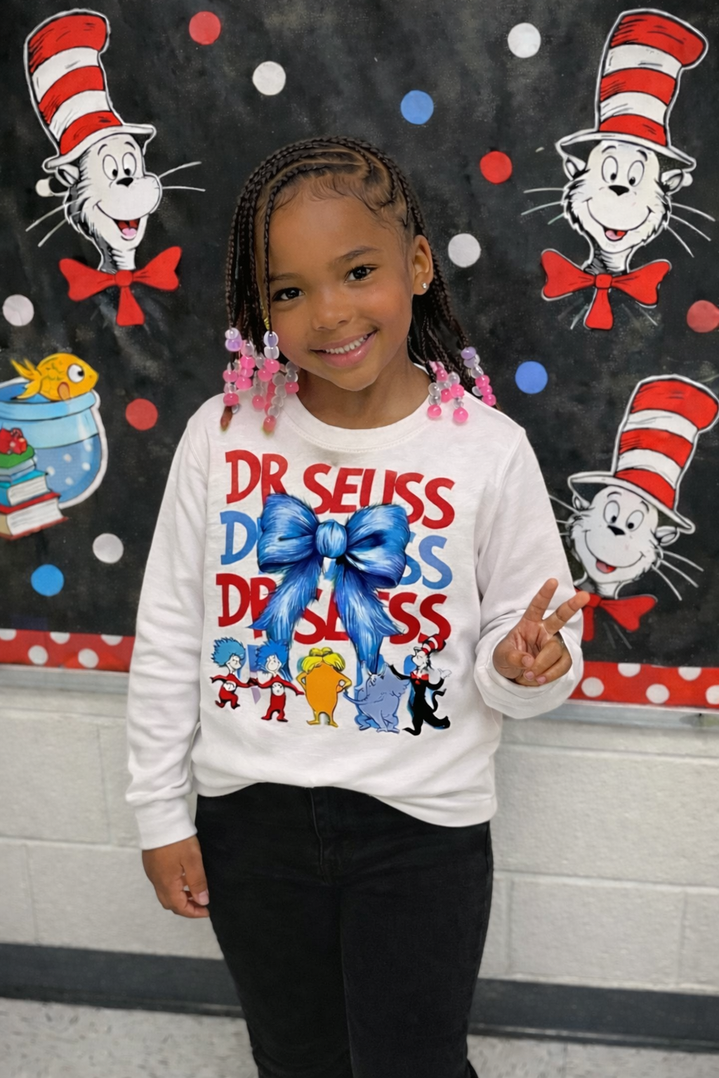 Dr Seuss BOW Long Sleeve Shirt