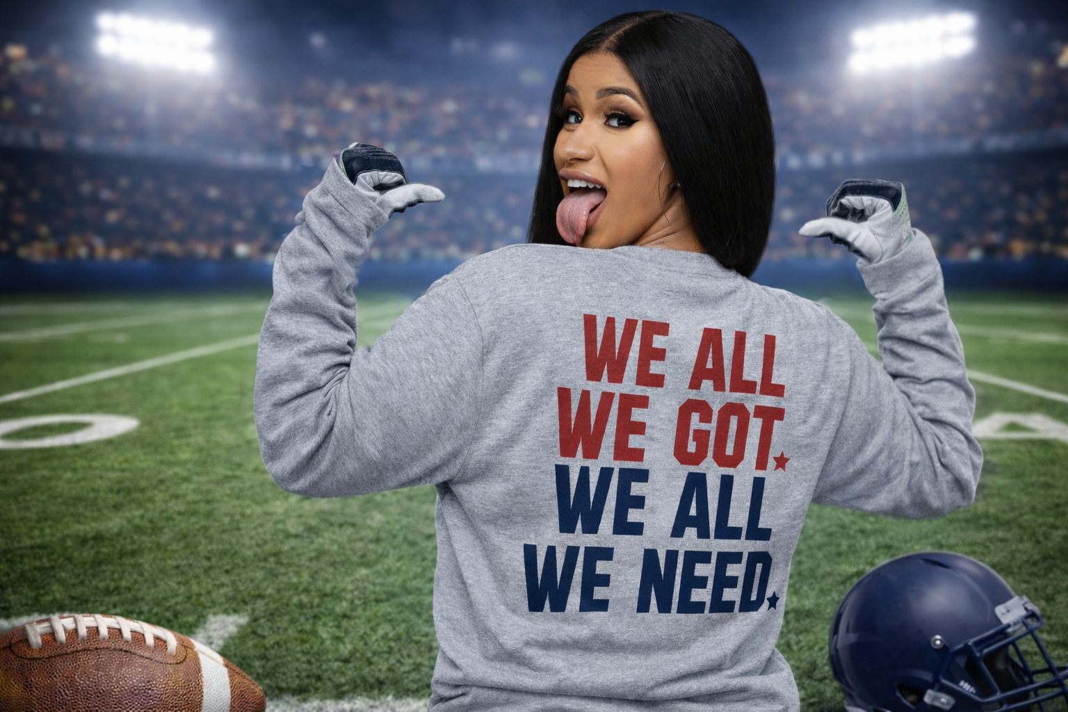 Patriots "We All We Got, We All We Need" Tee