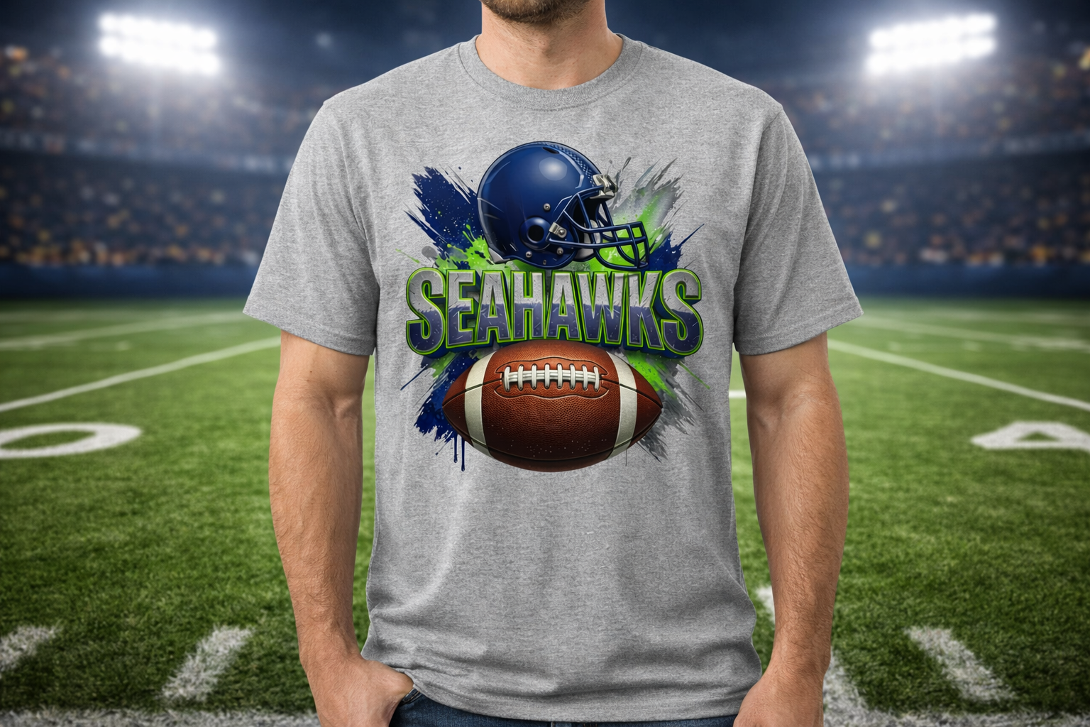 Seahawks Football Helmet Hoodie