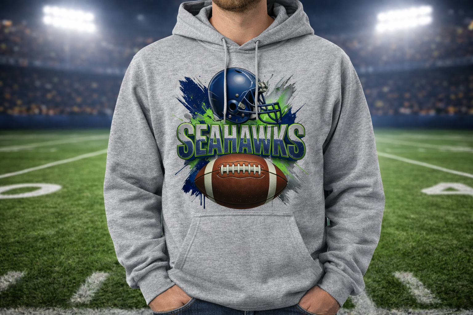 Seahawks Football Helmet Hoodie