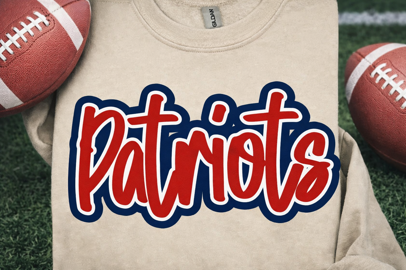 Patriots Script Game Day Crewneck