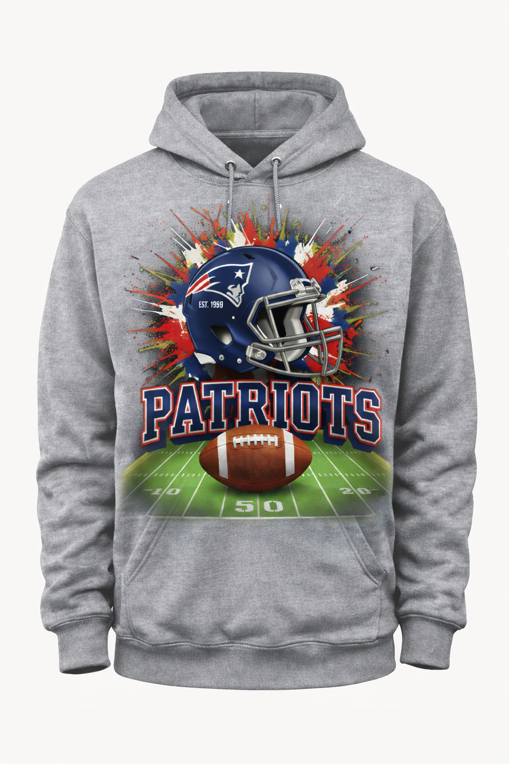 Patriots Football Helmet Splash