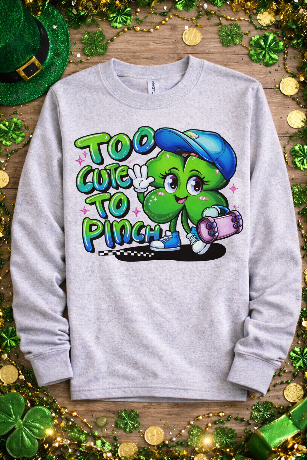 Too Cute to Pinch Shamrock