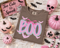 BOO Bow & Bats Halloween Tee