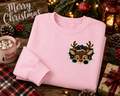 Peep-a-Boo Reindeer Embroidered Sweatshirt
