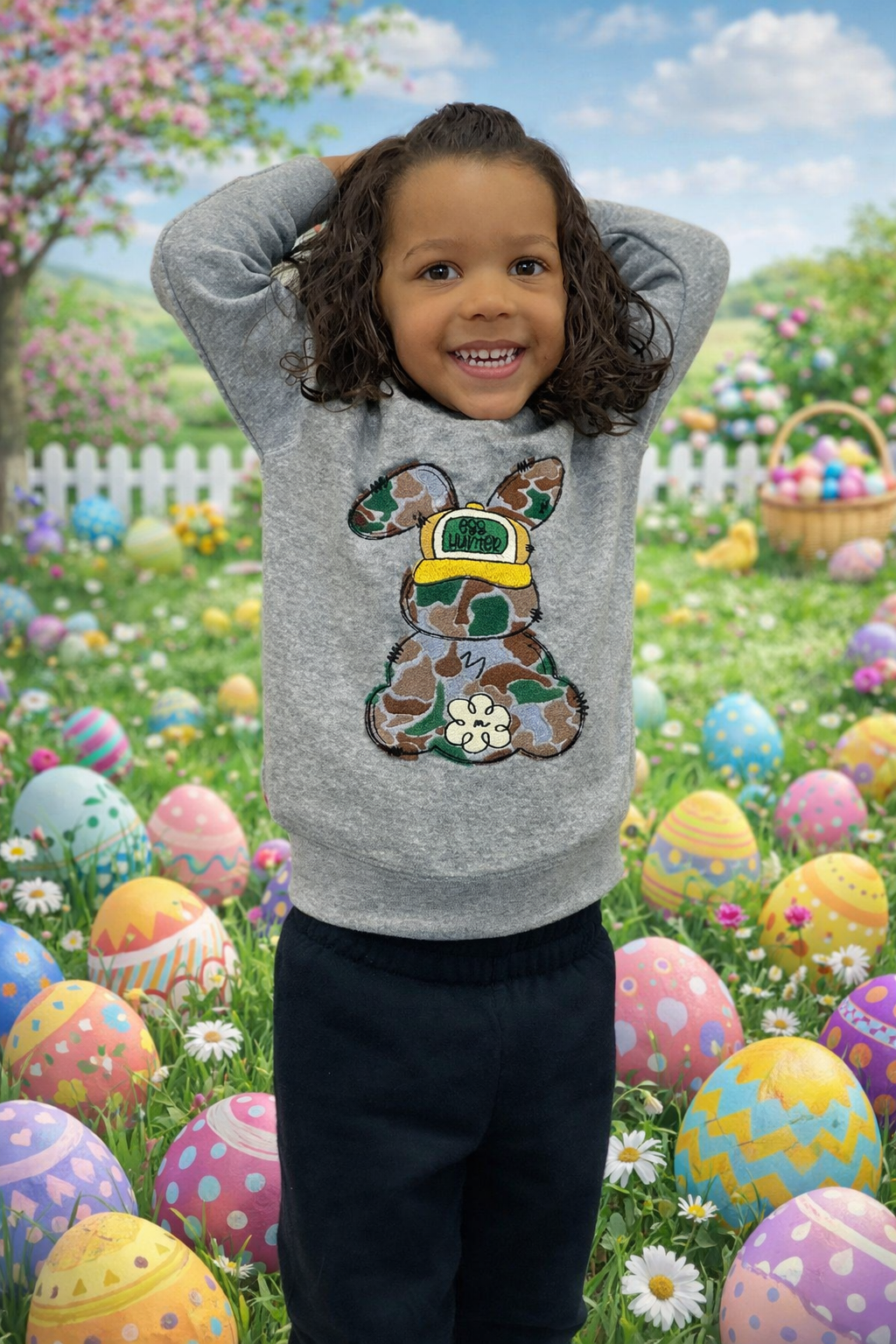 Camo Egg Hunter Embroidered Sweatshirt