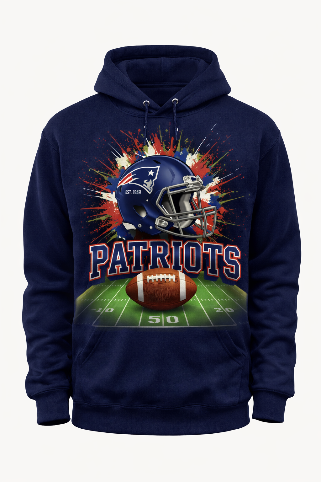 Patriots Football Helmet Splash