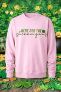 Here for the Shenanigans Embroidered Sweatshirt