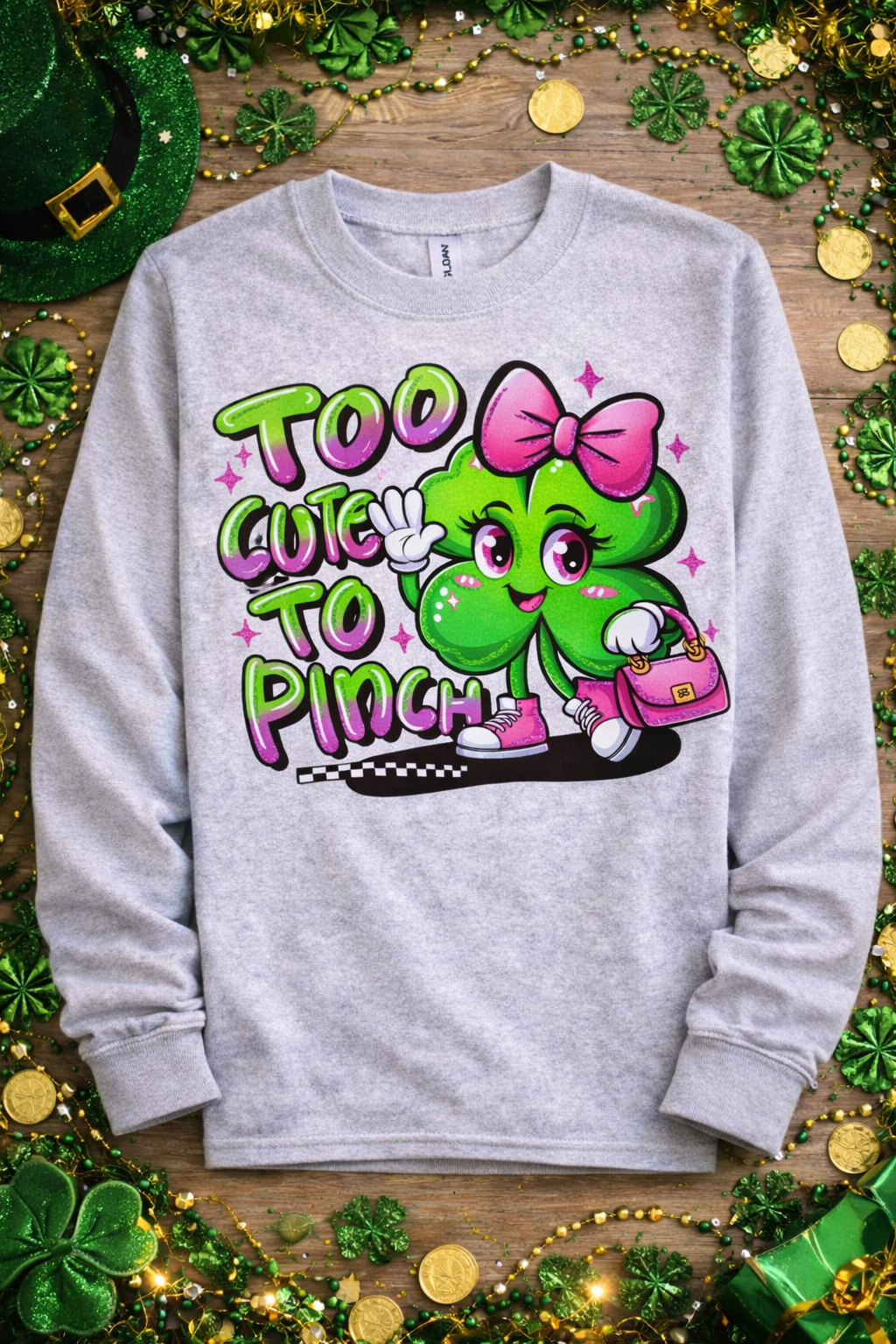 Too Cute to Pinch Shamrock