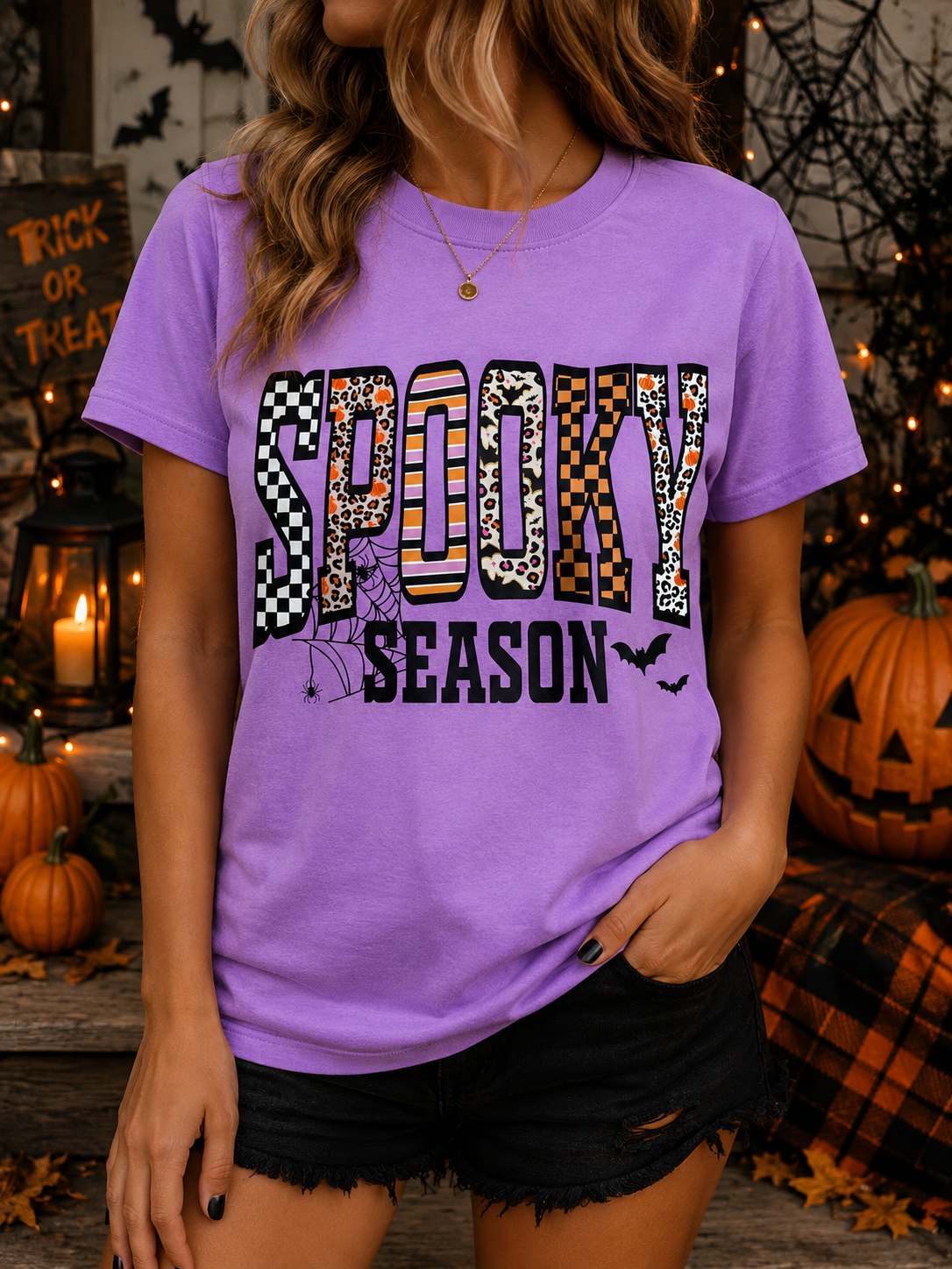 Spooky Season Halloween Graphic Tee - Comfort Colors
