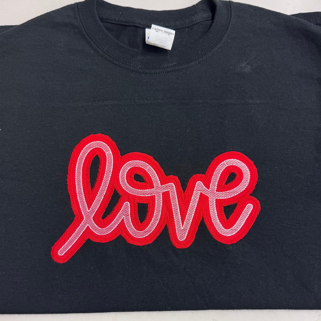 LOVE Embroidered Applique Sweatshirt-Valentine's Edition
