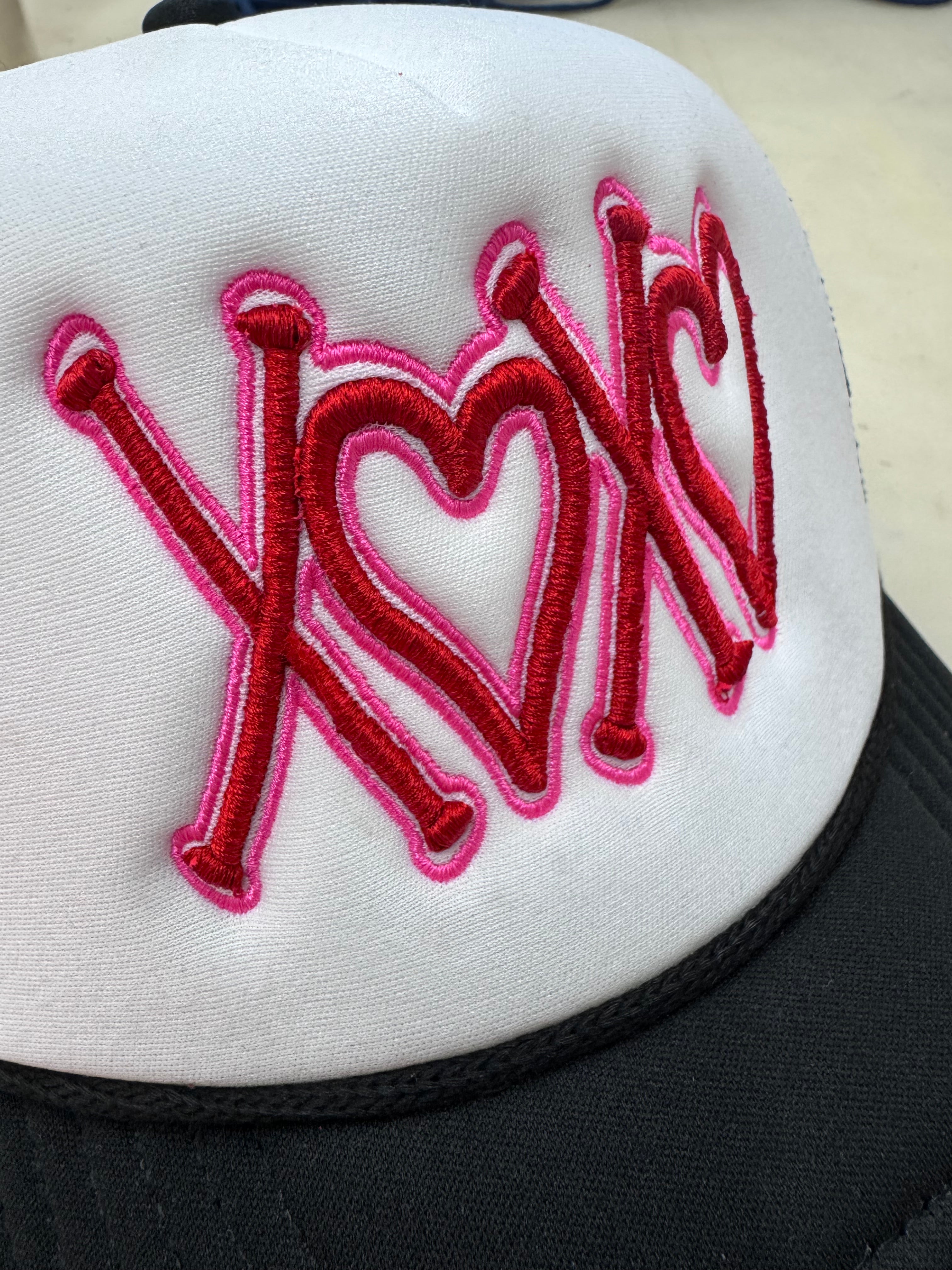 XOXO Puff Embroidered Foam Trucker Hat