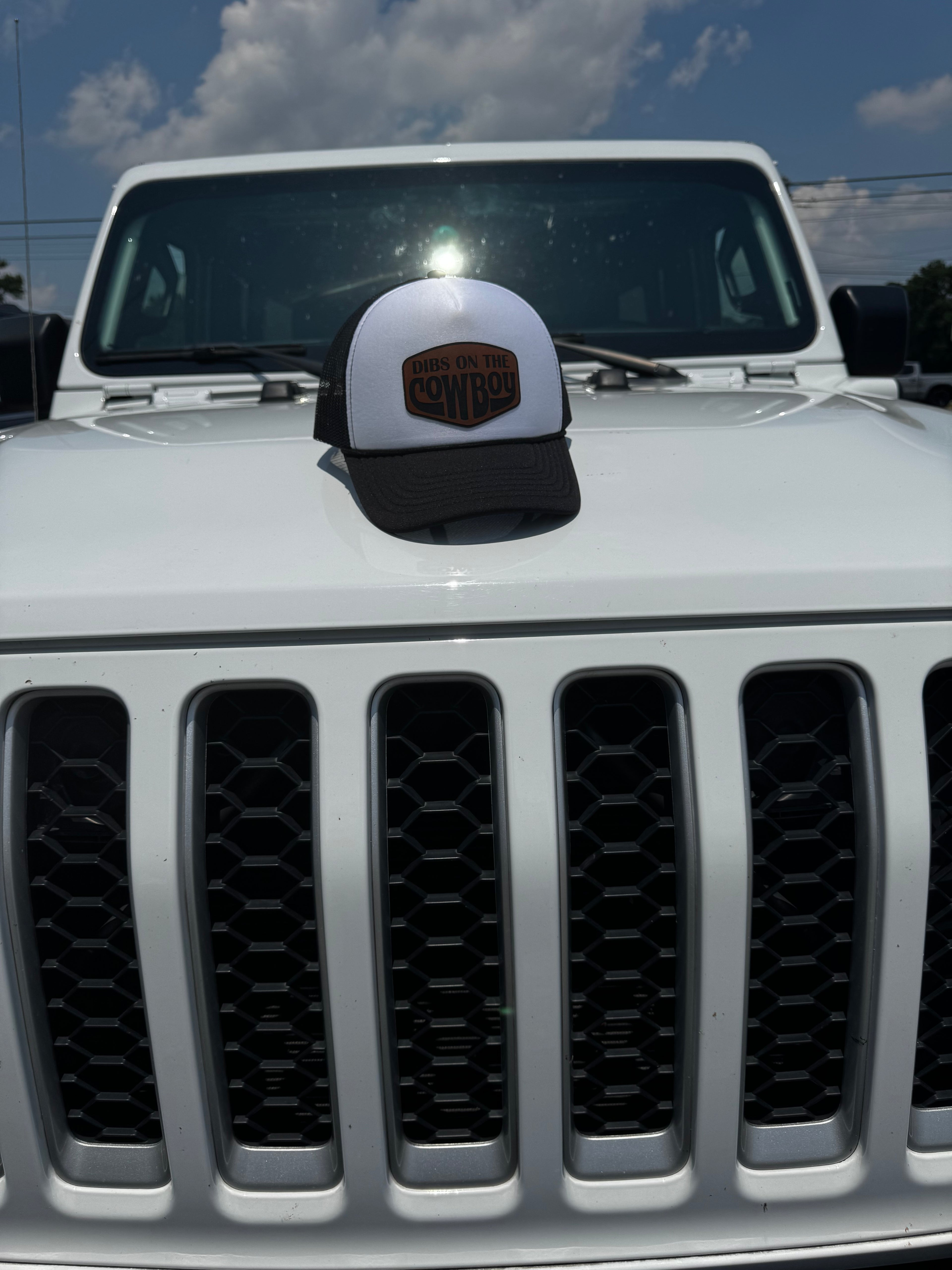 Dibs on the Cowboy Leather Patch Foam Trucker Hat