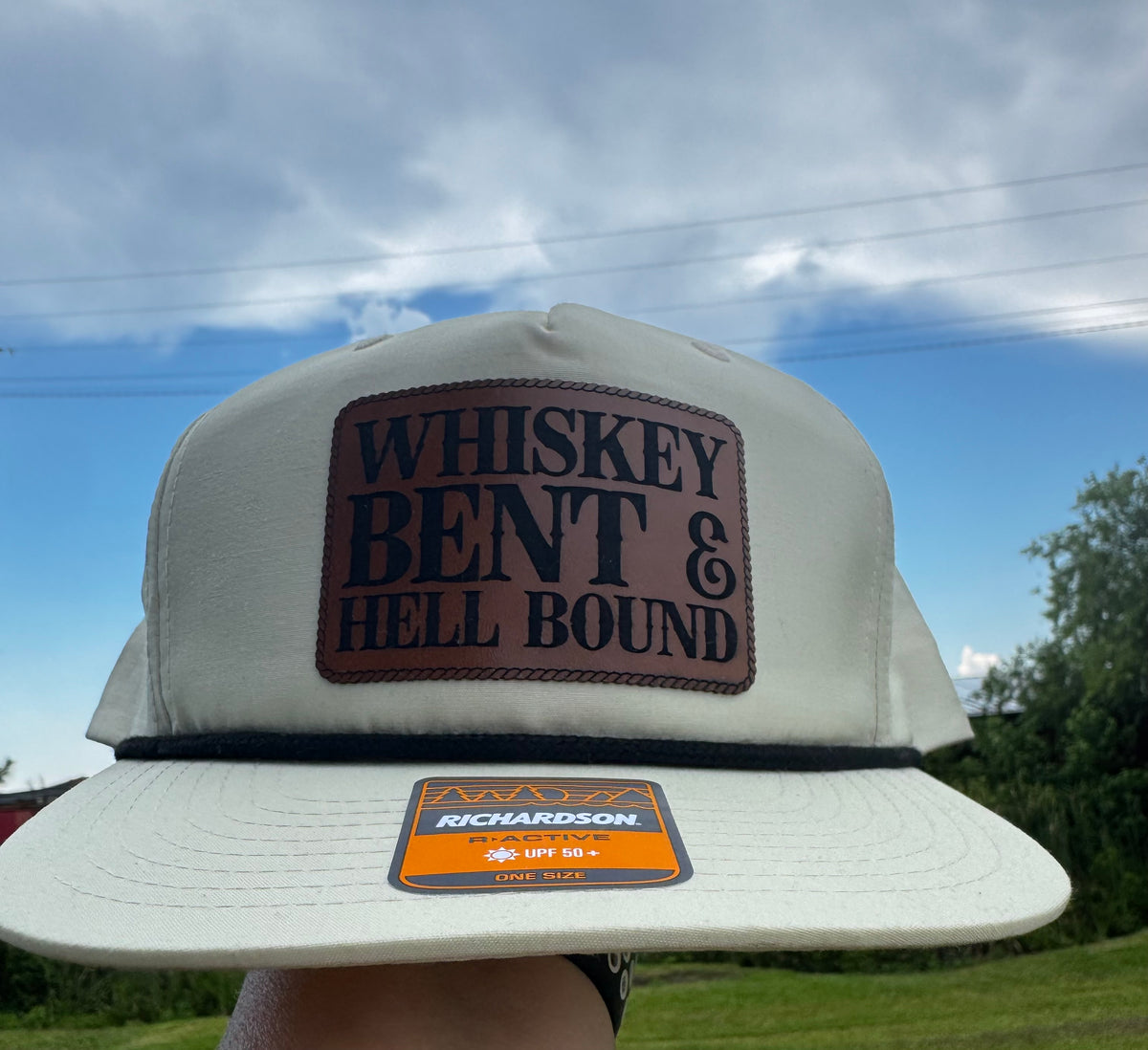 Whiskey Bent & Hell Bound Leather Patch Hat | Richardson 258 Rope Hat