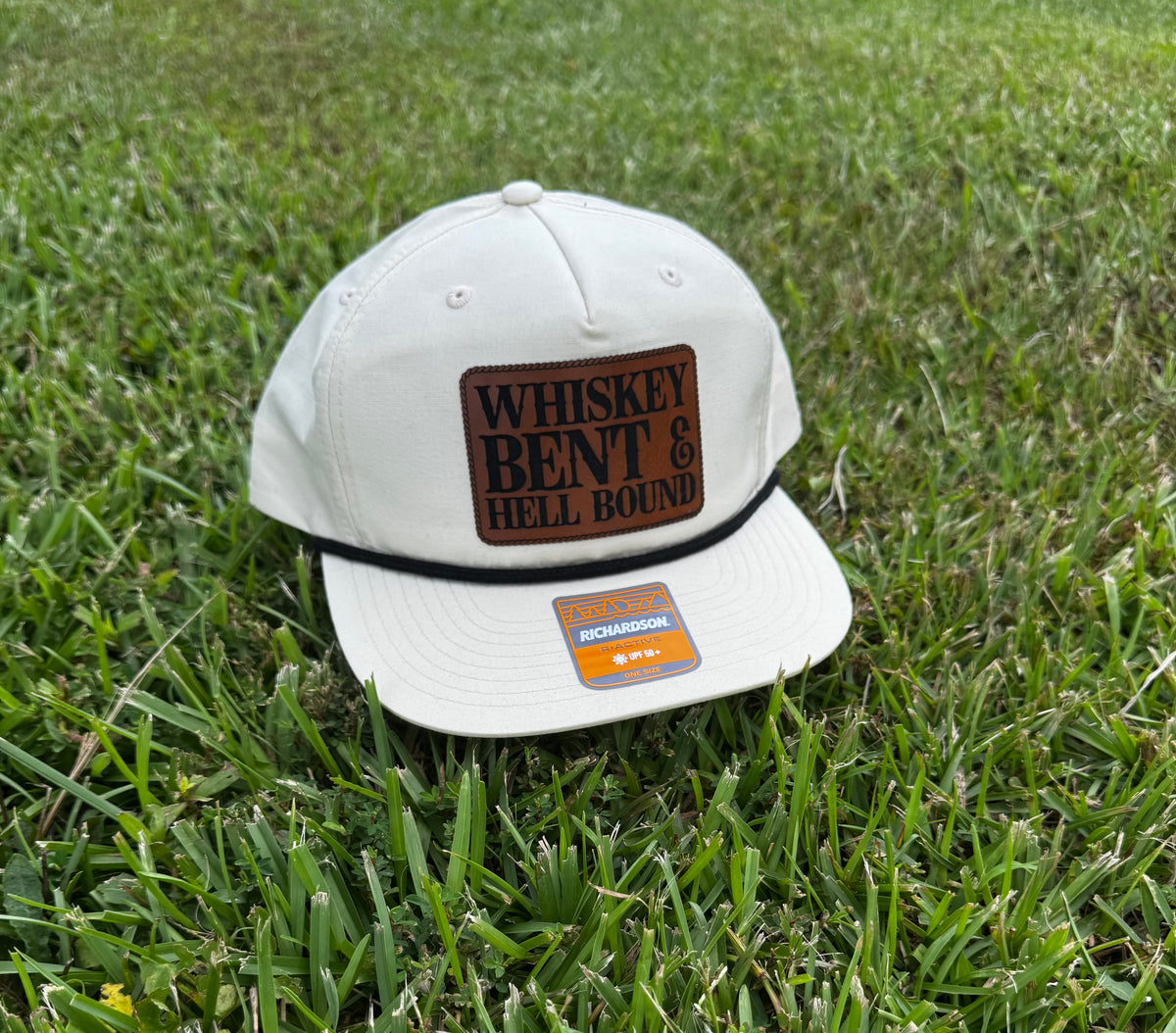 Whiskey Bent & Hell Bound Leather Patch Hat | Richardson 258 Rope Hat