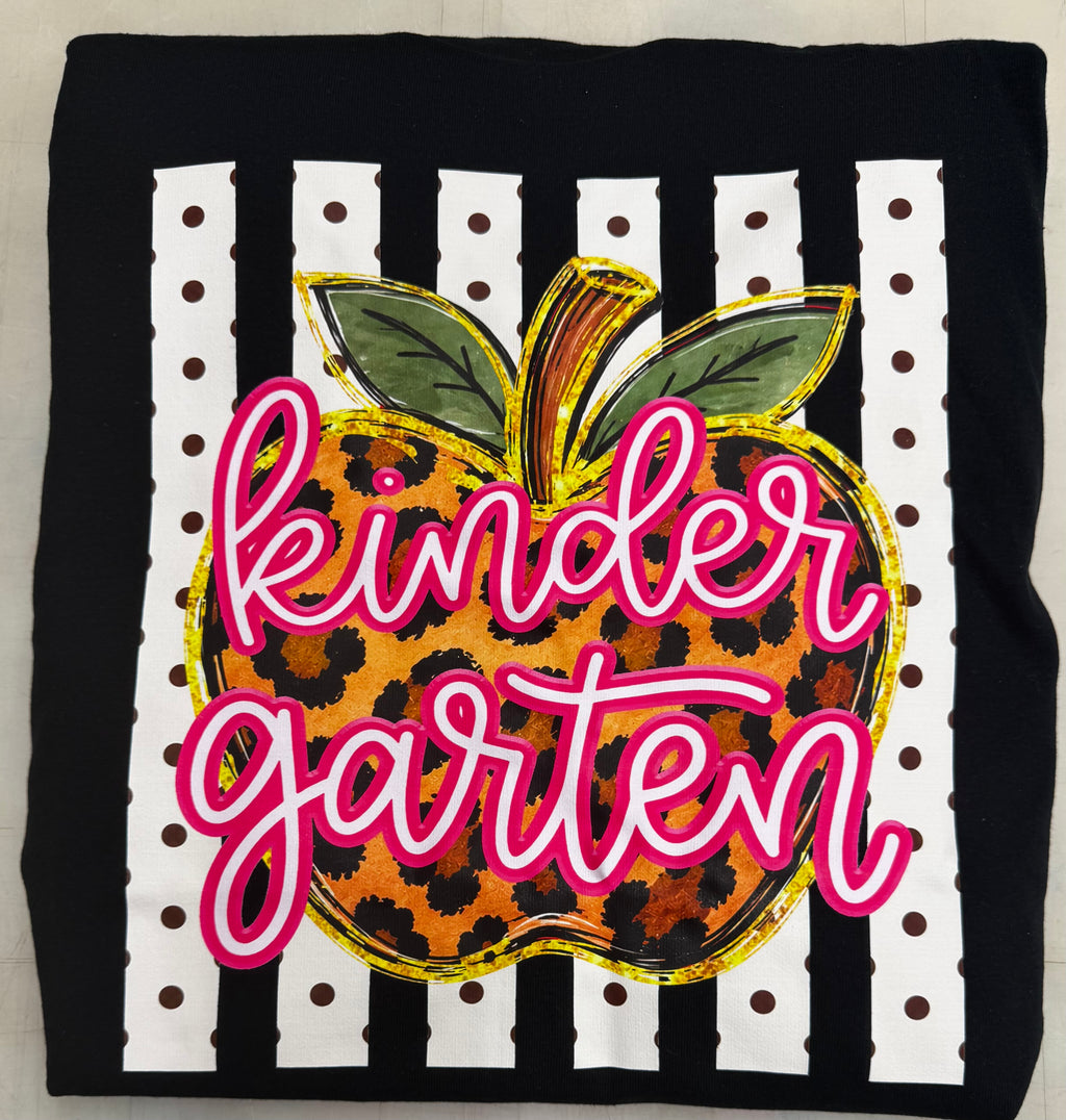 Leopard Apple Grade Level Teacher Shirt