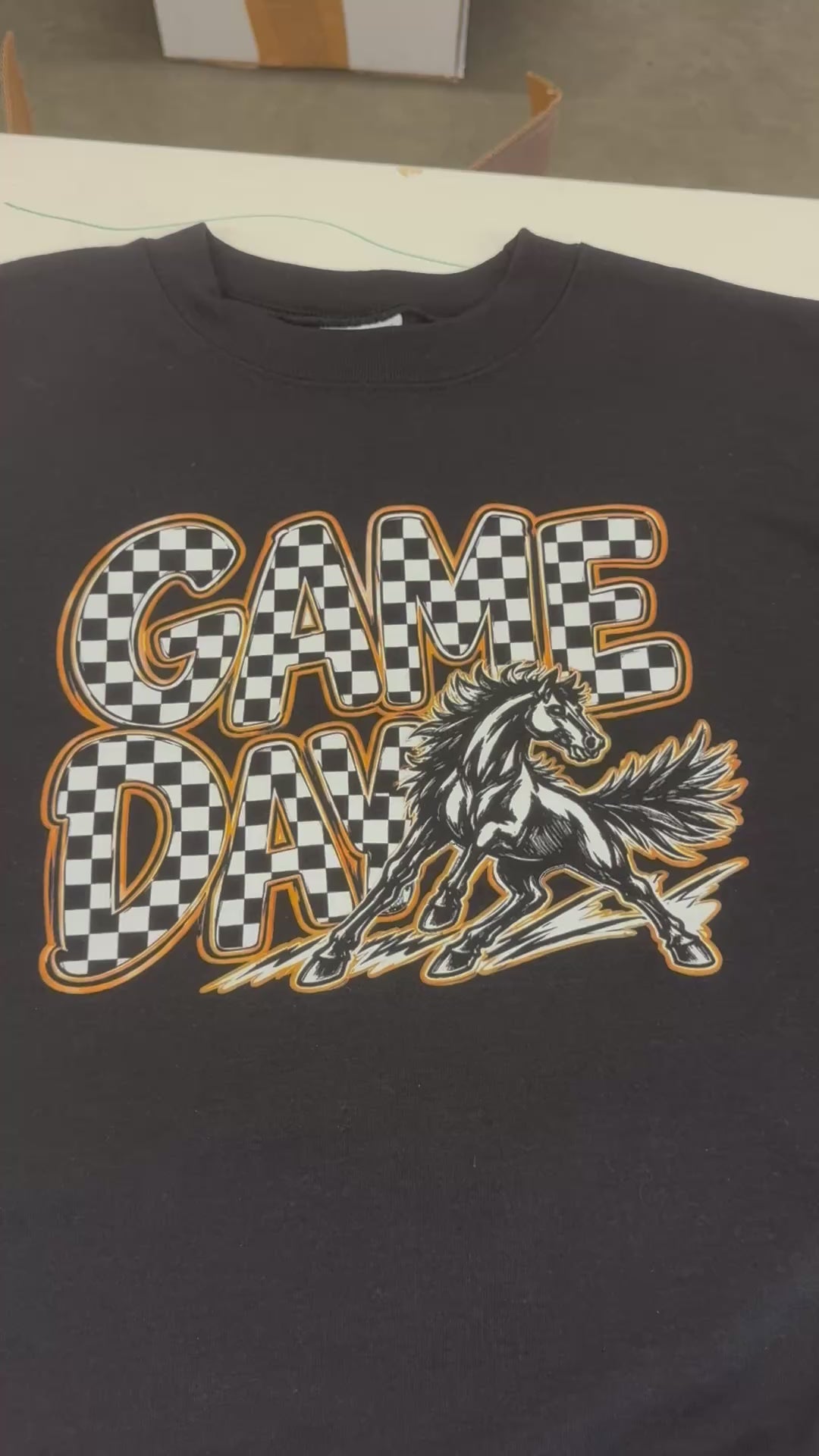 Dark Horse Game Day Checkered Sweatshirt